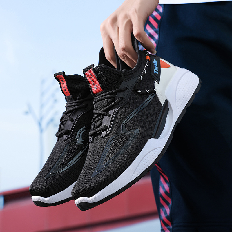 Comercio exterior de alta calidad para hombres de verano baja red transpirable zapatos para correr suela gruesa amortiguadora zapatos deportivos casuales de entrenamiento cómodos