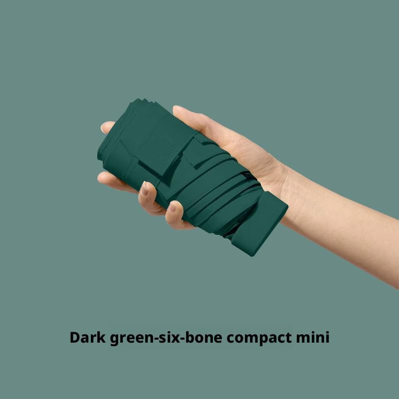 Capsule paraguas para mujeres sol y lluvia doble protección solar UV pequeño portable plegable mini paraguas al por mayor