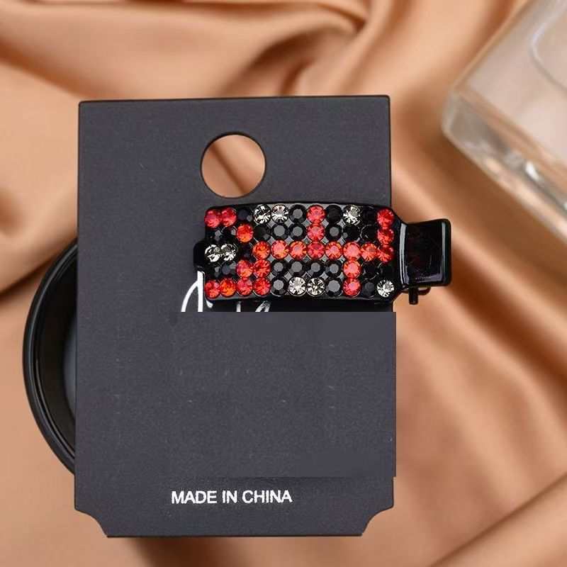Rhinestone hairpin red