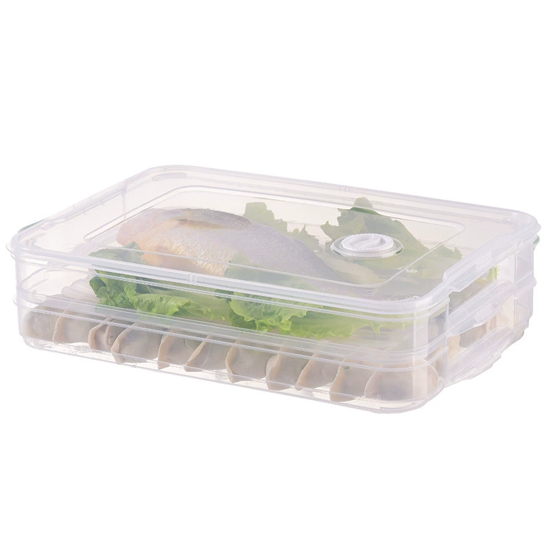 Multi-layer Stackable Dumpling Storage Box, Household Refrigerator Freezer Safe, 2–4 Layers