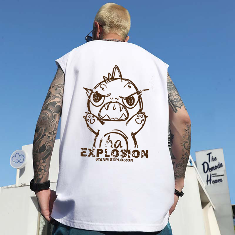 plus size 300 Jin American High Street Hip Hop Sleeveless T-shirt Men's and Women's Summer Fashion Brand Loose Couple Waistcoat Vest 8XL plus size 300 Jin American High Street Hip Hop Sleeveless T-shirt Men's and Women's Summer Fashion Brand Loose Couple Waistcoat Vest 8XL