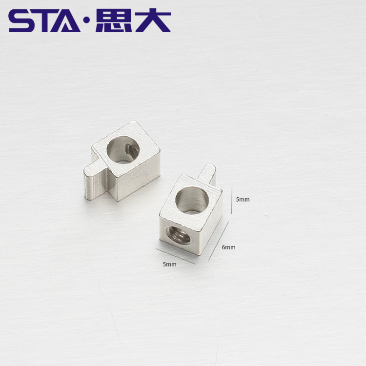 5*5*6铜端子 LED铝基板 PCB板铜端子接线柱方形贴片端子平底一字