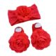 Baby Hair Band Anti-slip Socks Set Fontanelle Protecting Headband 0-1 Year Old Cute Chiffon Big Flower Baby Hair Accessories