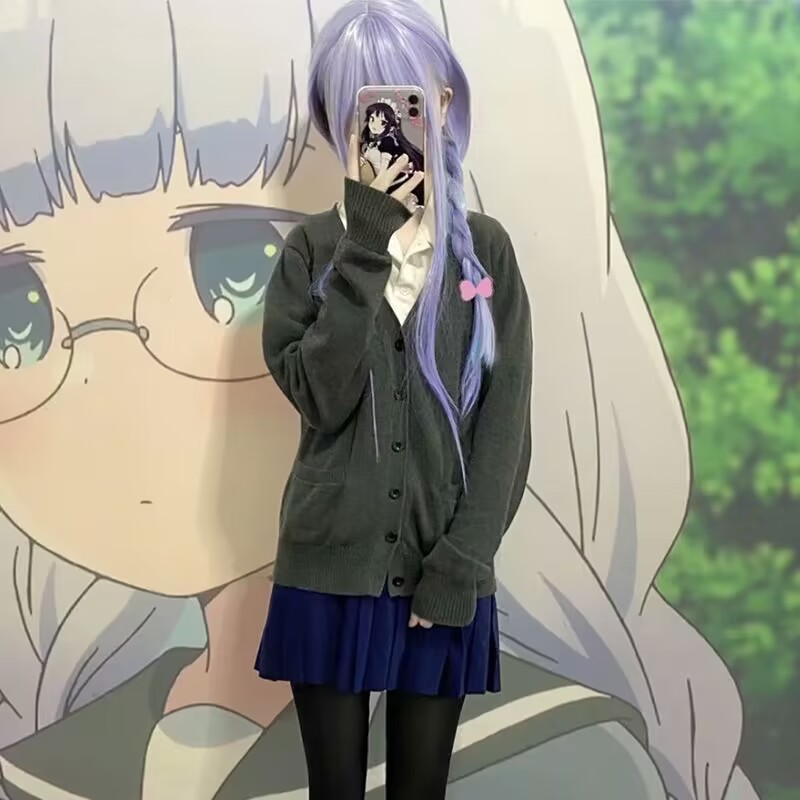 全套二次元测不准的阿波连同学原创开衫女秋冬款日系学院风针织衫