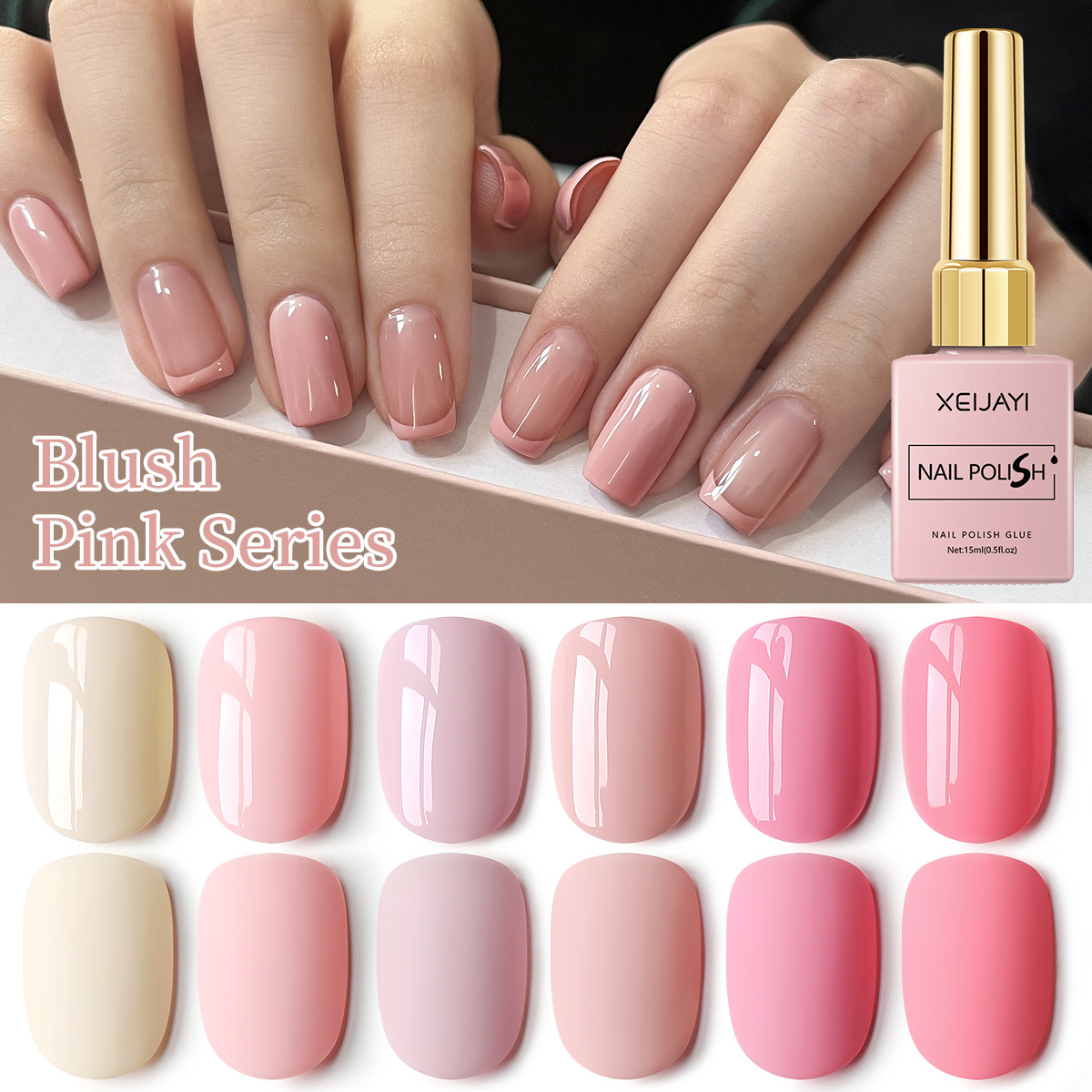 Esmalte de Uñas Gel UV Rosa con Secado Rápido para Salón de Uñas