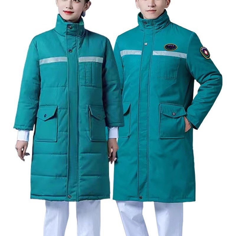 新款急救棉服河南急救防寒棉衣男女医生冬季值班棉袄医护出诊加厚