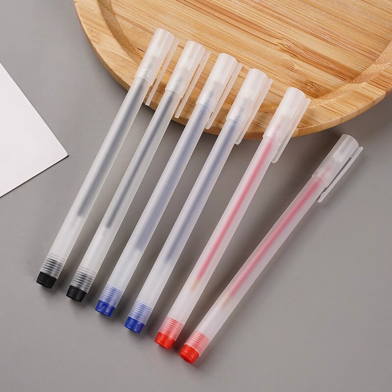 Frosted Gel Pen 0.5mm White Pen Office Sign Pen Writing Test Pen Simple Student Stationery Wholesale