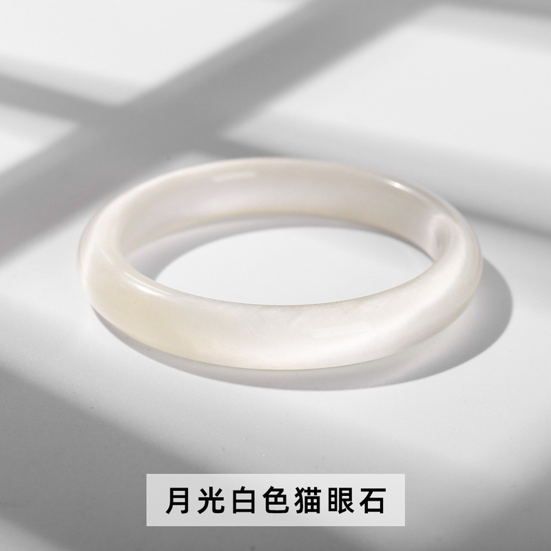 晶东珠宝白色猫眼石猫眼新款白月光小众感白手镯时尚饰品效应明显|undefined