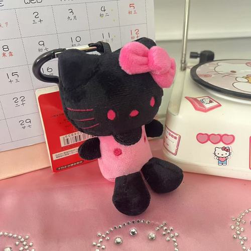 Cartoon animation blackpink same black pink love buckle overalls KT cat keychain pendant decoration wholesale