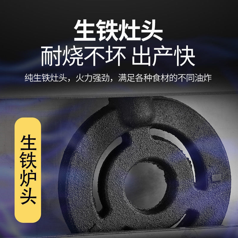 Freidora de galletas de gas comercial, freidora de gas de alta capacidad, freidora de cadena de galletas de gas comercial