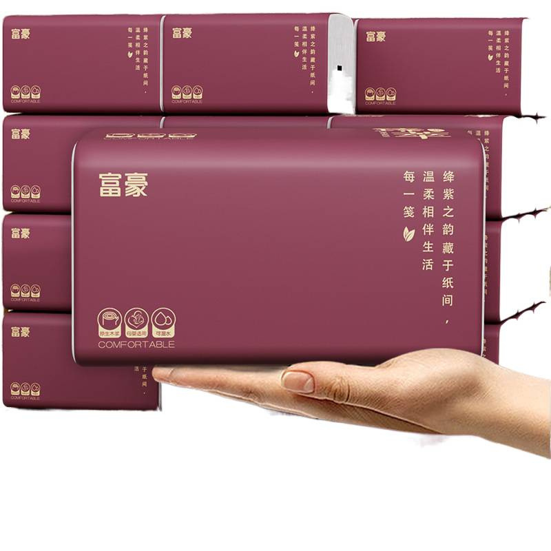 Una gran cantidad de paquetes domésticos de papel de toallas de papel de extracción de caja de servilletas de papel de toallas de papel higiénico