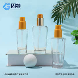 大牌OLy护发精油瓶50ML100ML扁瓶美发洗护按压泵瓶工厂直销玻璃瓶