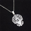 Cross border laser cutting Stainless steel Dogs Pendant Necklace Trend Hollow Clothes & Accessories diy parts Jewelry Direct selling