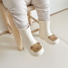 韓国ins子供雨靴熊赤ちゃん滑り止め雨靴幼児水靴防水軽量男女の子ゴム靴