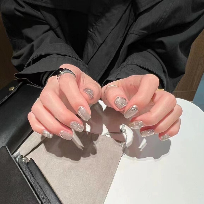 silver Brattich Hand-Wearing Armor Niche Ins Style Nail Art Patch False Nail Little Red Riding Book Explosions Student silver Brattich Hand-Wearing Armor Niche Ins Style Nail Art Patch False Nail Little Red Riding Book Explosions Student
