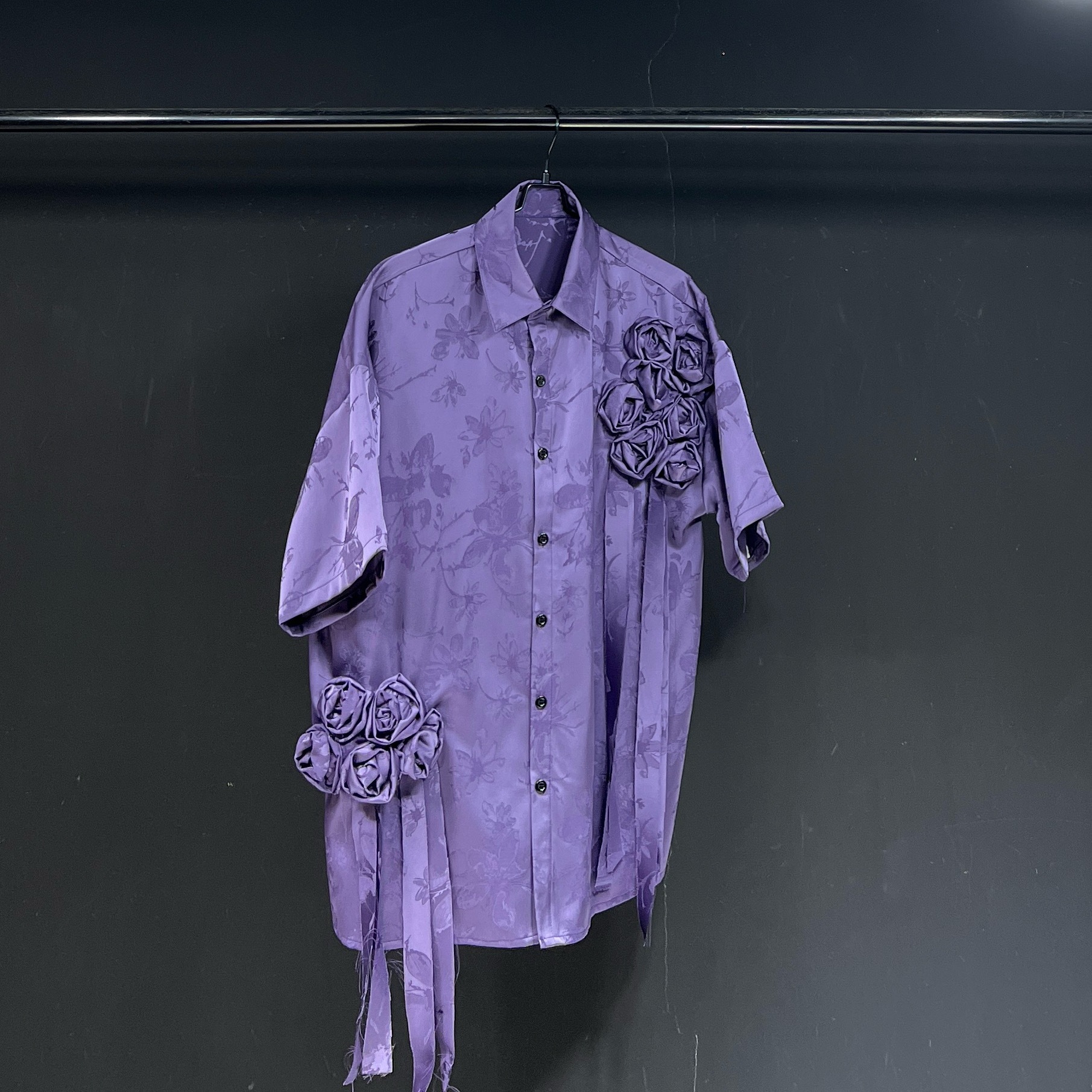 Men's Summer Short Sleeve Shirt, Loose Fit Casual Button Down Shirt With Unique Design, Trendy Oversized Poplin Shirt_viptrois.com