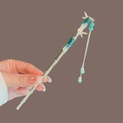 Bamboo Joint Hairpin for Women, New Chinese Style with tassels, imitation jade hairpin, hairpin for updo, ancient-style hair accessory, high-end, national style