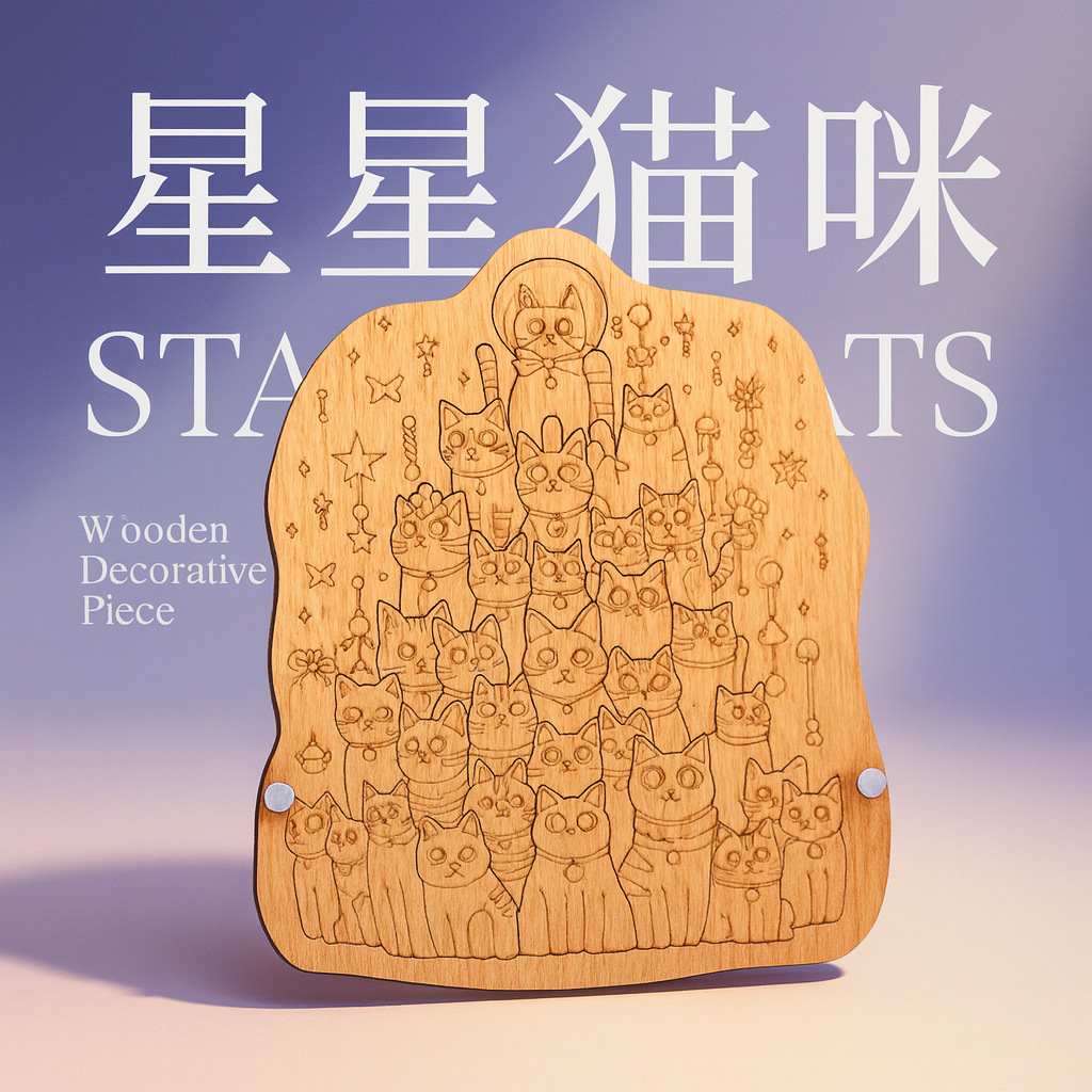 Highly Difficult and Cute Star Cat Flat Puzzle Puzzle Board Game Birthday Gift for Boyfriend and Girlfriend to Decompress