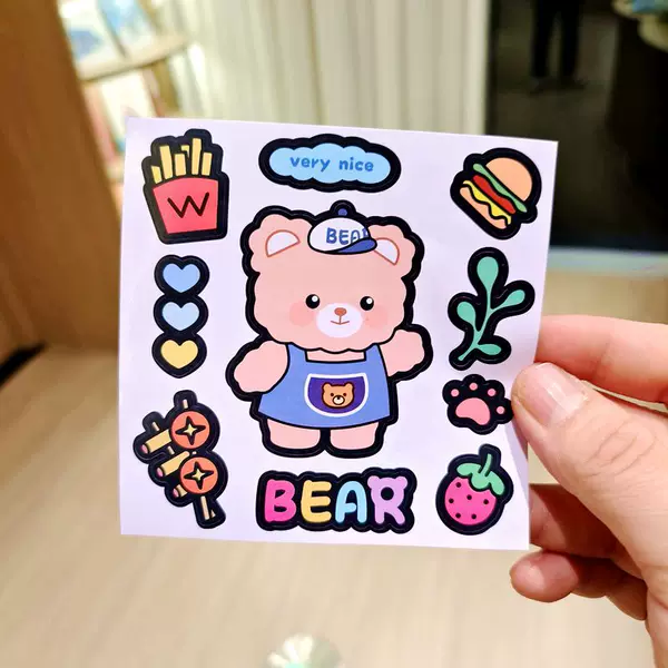 Original cartoon ins water cup department store sticker cute hand account sticker waterproof pvc decorative small sticker sticker