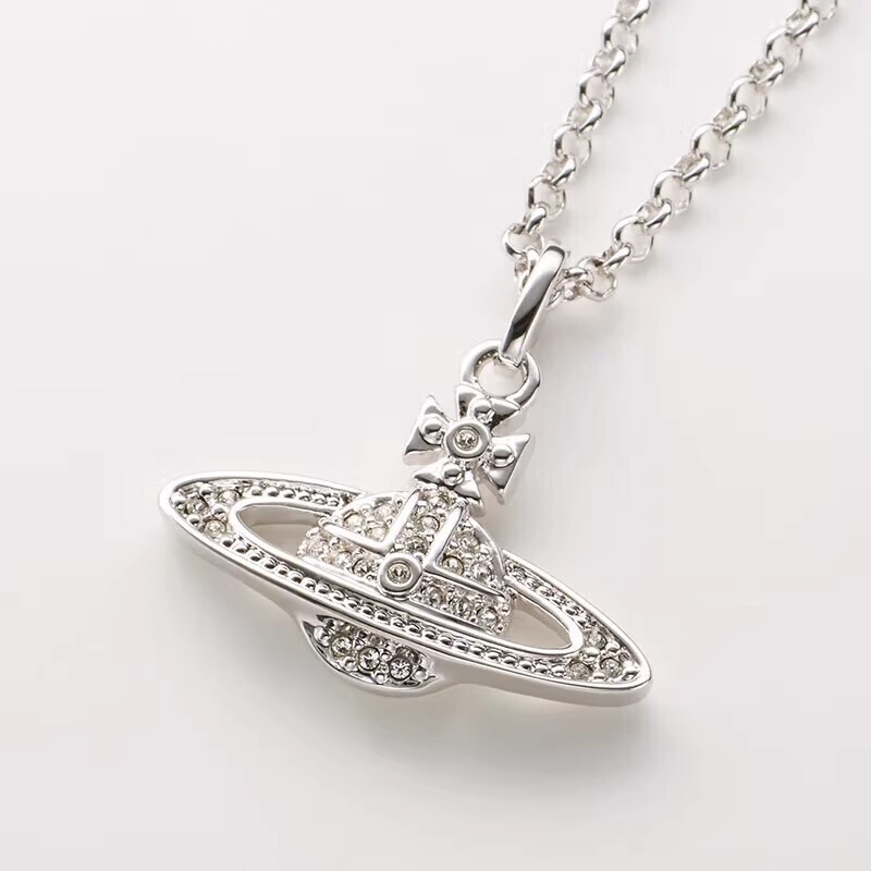 Empress Vivienne Classic Layered Saturn Necklace for Women, Light Luxury High-End Clavicle Chain Empress Vivienne Classic Layered Saturn Necklace for Women, Light Luxury High-End Clavicle Chain