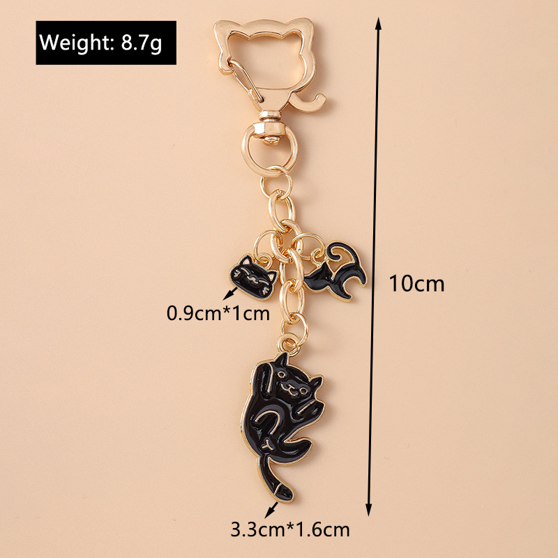 12g Weight Spring Ring Trigger Clasp Closure Clasp Closure Type Bag Pendant, Keychain Classification 1 Piece Quantity Daily, Street Occasion Alloy Material Paw Print, Cat Pattern Women's Gender Cute, Modern Style Style 1 Piece Cute Modern Style Paw Print Cat Alloy Women's Spring Ring Trigger Clasp Closure Bag Pendant Keychain 2