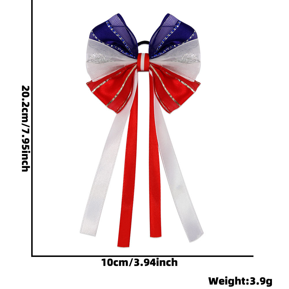 Nuevo Día de la Independencia Americana Bowknot Head Cuerda Estrella Bandera Estampado Día Nacional Tema Fiesta Decoración Cinta Anillo para el cabello image 16