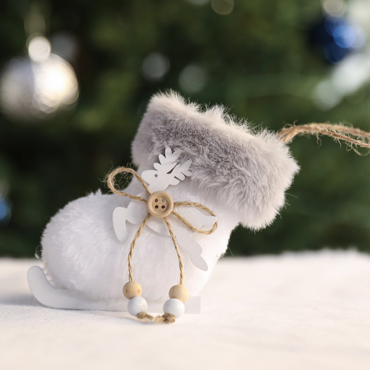 [Selección exclusiva] decoraciones de Navidad Santa colgante colgante de peluche calcetines de Navidad string colgante árbol de Navidad