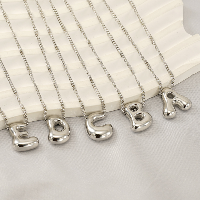 1 Piece Quantity Wholesale Jewelry Casual Lady Streetwear Letter 304 Stainless Steel Plating Pendant Necklace