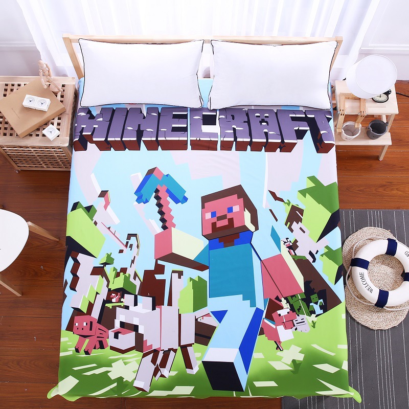 Minecraft Steve Bedsheets Bedding Hot sheets Three Patterns