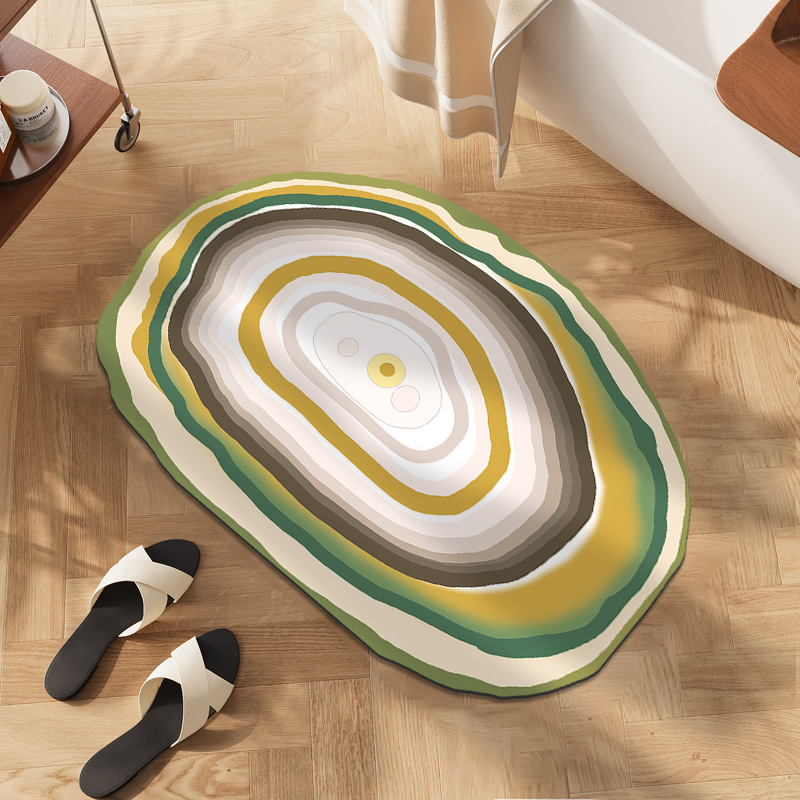 Bathroom Doorway Absorbent Floor Mat Toilet Toilet Doorway Absorbent Foot Mat Non-slip Quick-drying Diatom Mud Floor Mat