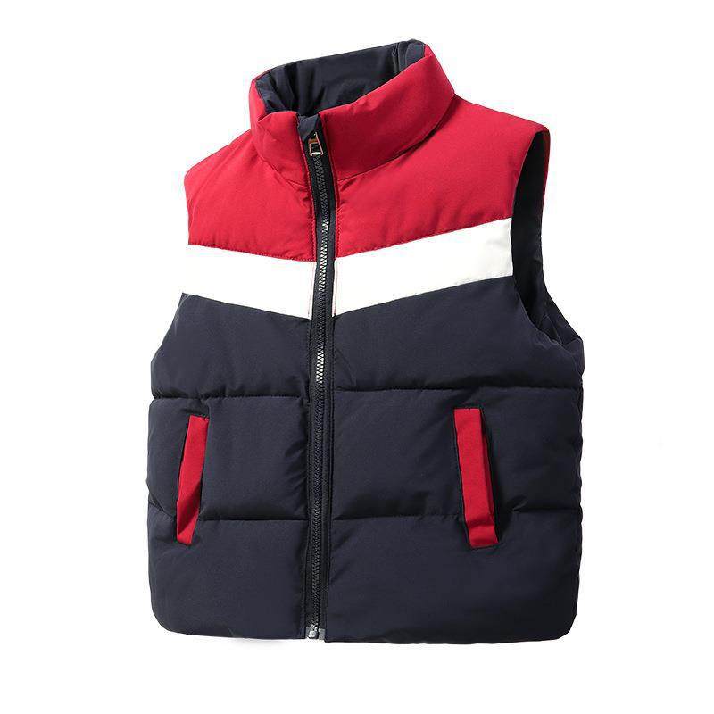 Chaleco de algodón para niños Otoño e Invierno para niños y niñas a juego de colores para bebés chaleco cálido estilo universitario Chaleco de Kindergarten