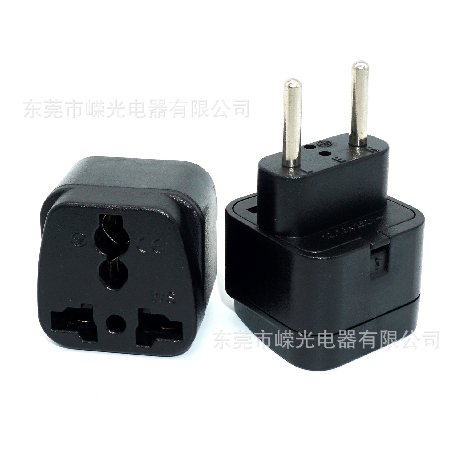 产销WS-9C 4.0MMEU转换器 两圆欧规旅游插头CE欧洲插头转换器
