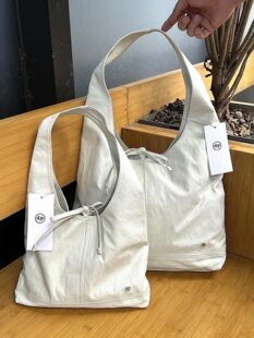 Summer belt with bow, capacious one-shoulder bag, South Korea, french style, genuine leather