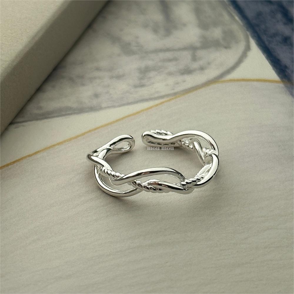 6g Weight Open Rings Classification 1 Piece Quantity Holiday, Travel, Daily Occasion 925 Sterling Silver Material Heart Shape Pattern Women's Gender Casual, Elegant, Streetwear Style 925 Sterling Silver Heart Shape Open Rings 19