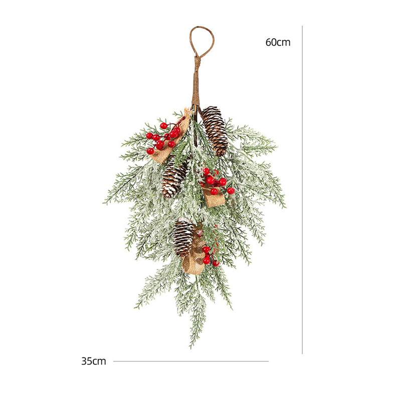 Decoración de Navidad de caña de Navidad colgante de pared guirnaldas de árbol de Navidad colgante escena de eventos decoración de ventanas colgante decoración