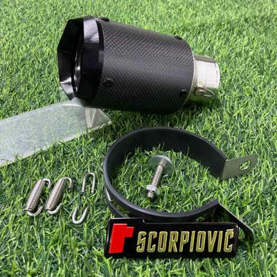 Motorcycle exhaust pipe, R3 tornado 302R 252R - ar-carbon-fiber-tip-60mm-stainless-steel-clamp