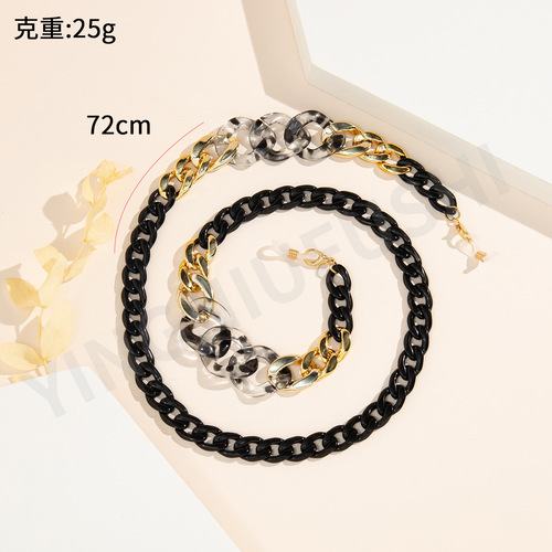 Amazon New Acrylic Leopard Print Eye Strap Fashion Necklace Eyeglass Chain Manufacturer