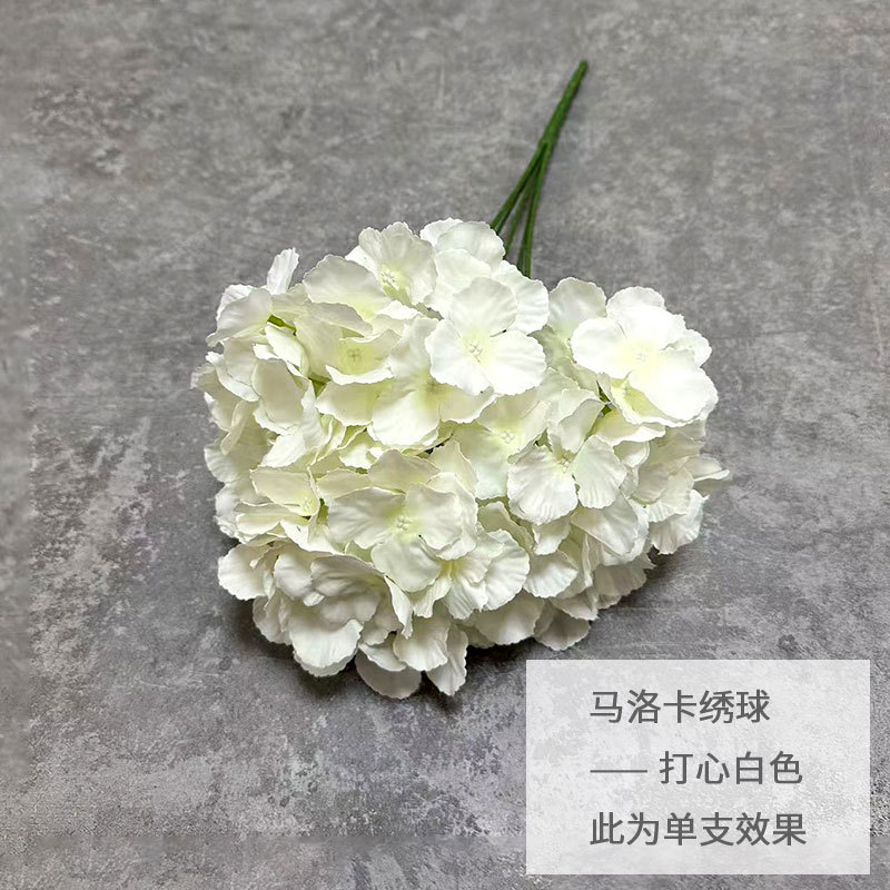 5 Hortensias Artificiales de Mallorca para Decoración de Bodas, Arreglo de Pasillo con Hortensias de Tela, Techo de Salón de Bodas, Ramo de Flores Artificiales Moderno