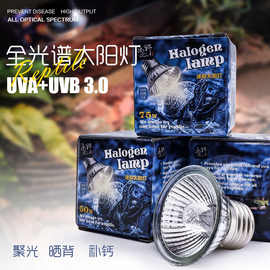 迷你爬虫小太阳灯UVAUVB3.0陆龟水龟UVA晒背灯补钙灯