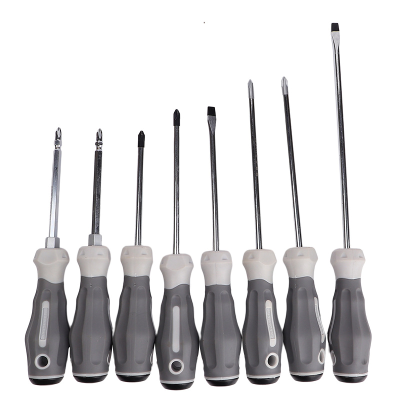 厂供工业级铬钒钢灰色一字十字单两用螺丝刀起子可拆卸改锥螺丝刀