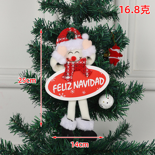 New cross-border Christmas decoration tags, Christmas snowman elk pendants, Christmas scene decoration tag accessories