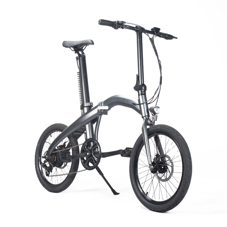 14inch Electric Bicycle with Mid-Mounted Lithium Battery, Foldable Small Urban Electric Vehicle for Transportation, Smart Bike