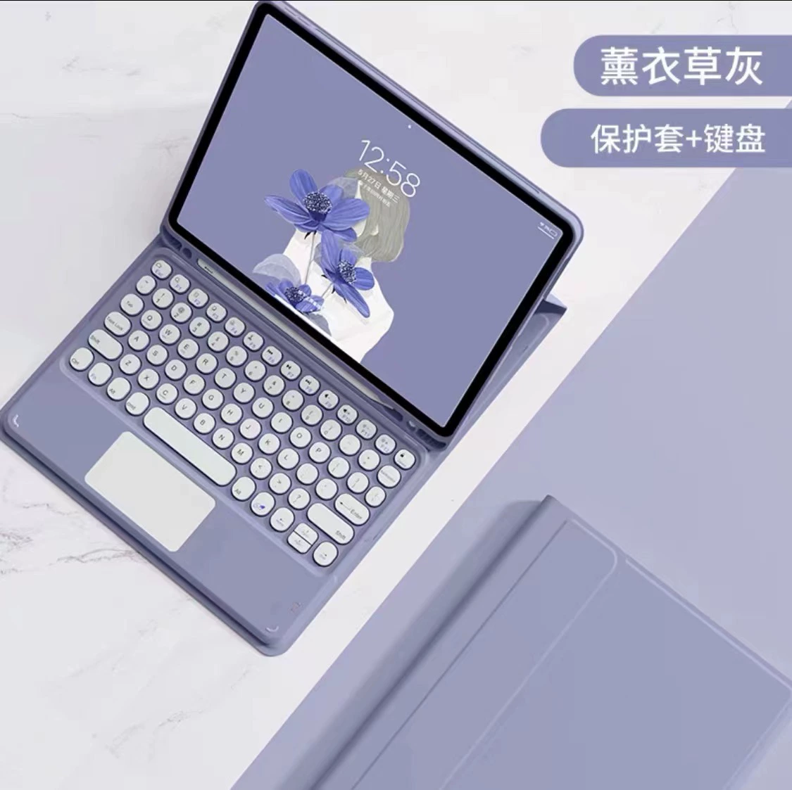 Подходящий твердый чехол для iPad Air11 Bluetooth с защитной крышкой, магнитный чехол для iPad11 (A16) круглая крышка с тач клавиатурой