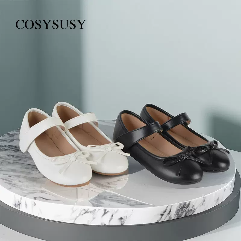 外贸跨境新款白色公主皮鞋演出舞蹈鞋儿童学生鞋Children's shoes