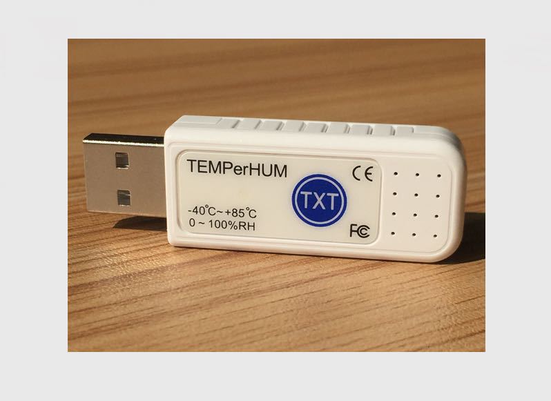 USB Temperature and Humidity Meter Temperhum Adapts to the Weather Environment Data Collection of Computer Rooms, Vegetable Sheds, Greenhouses and Fish Ponds