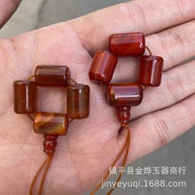 战国红玛瑙桶珠星月菩提金刚配珠战国红藏式佛头顶珠腰珠套装组合