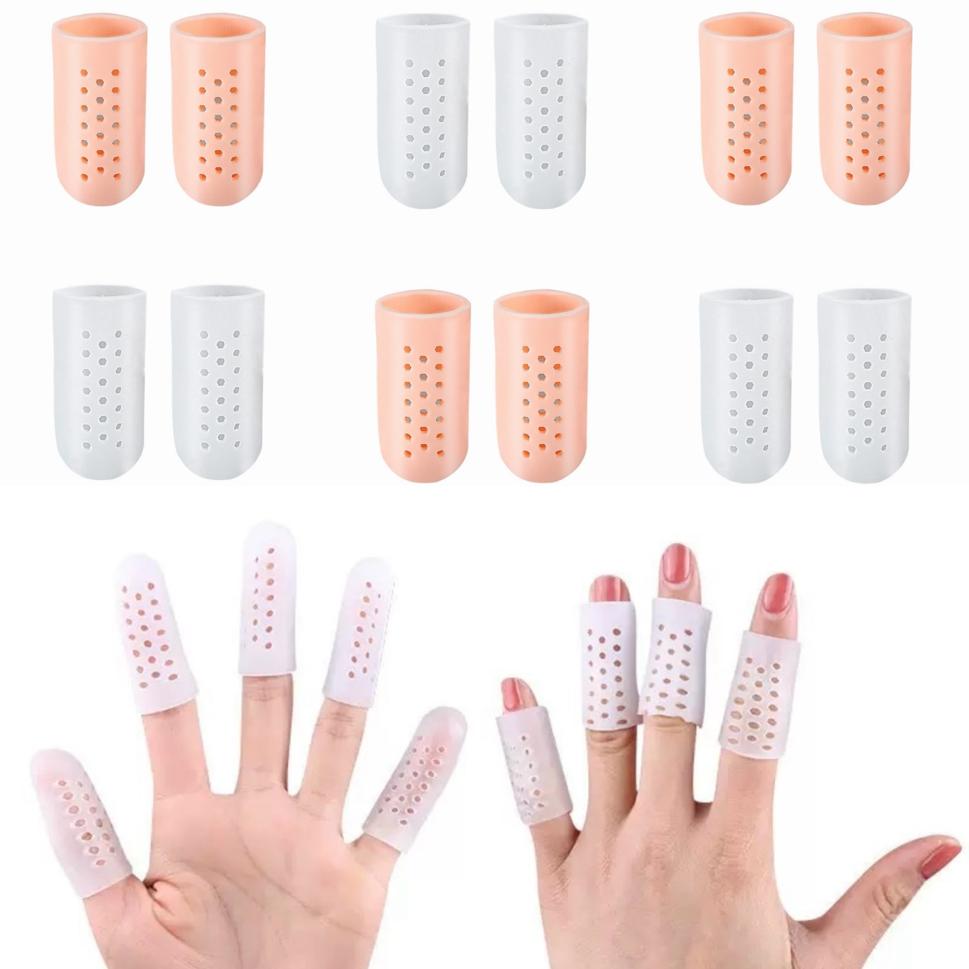 Protective Silicone Finger Sleeves, Single Protective Cover, Industrial Use, Anti-Cracking, Reduces Friction, Soft and Wear-Resistant, Universal Toe Sleeves