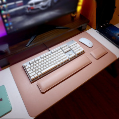 工場カスタム卸売レザーマウスパッド、ノートパソコンメカニカルキーボード用リストレスト、パームレスト