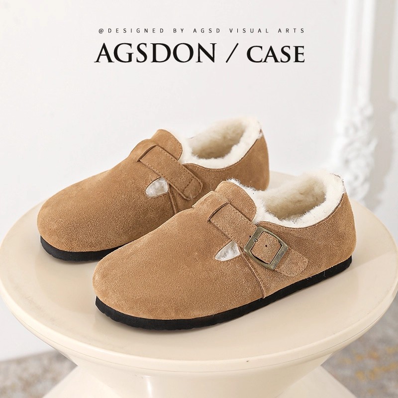 Augu Lion Deng Xiaoping Boccan zapatos de invierno para mujeres 2025 nuevo todo incluido con suela gruesa botas de nieve bajas