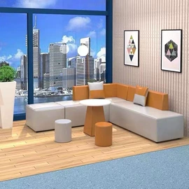 办公沙发;皮艺沙发;办公桌